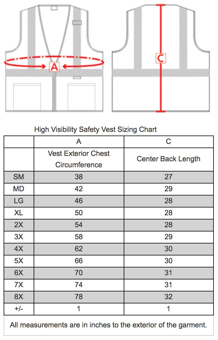 Style 1220 Multi-Pocket Hi Vis Safety Vest, Surveyor Vest, Contrasting Trim, ANSI 107 Class 2