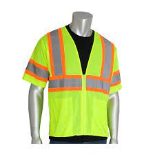 FIRSTAHL Style 1321 Hi Vis Safety Surveyor Vest, Short Sleeve