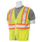 61814 S383P Class 2 Mesh Zipper Safety Vest with Contrasting Tape 3pcs